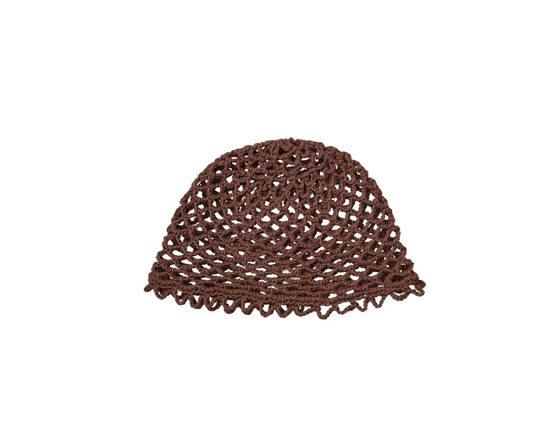 Croha Skull hæklet hat - Hot Fudge Brown